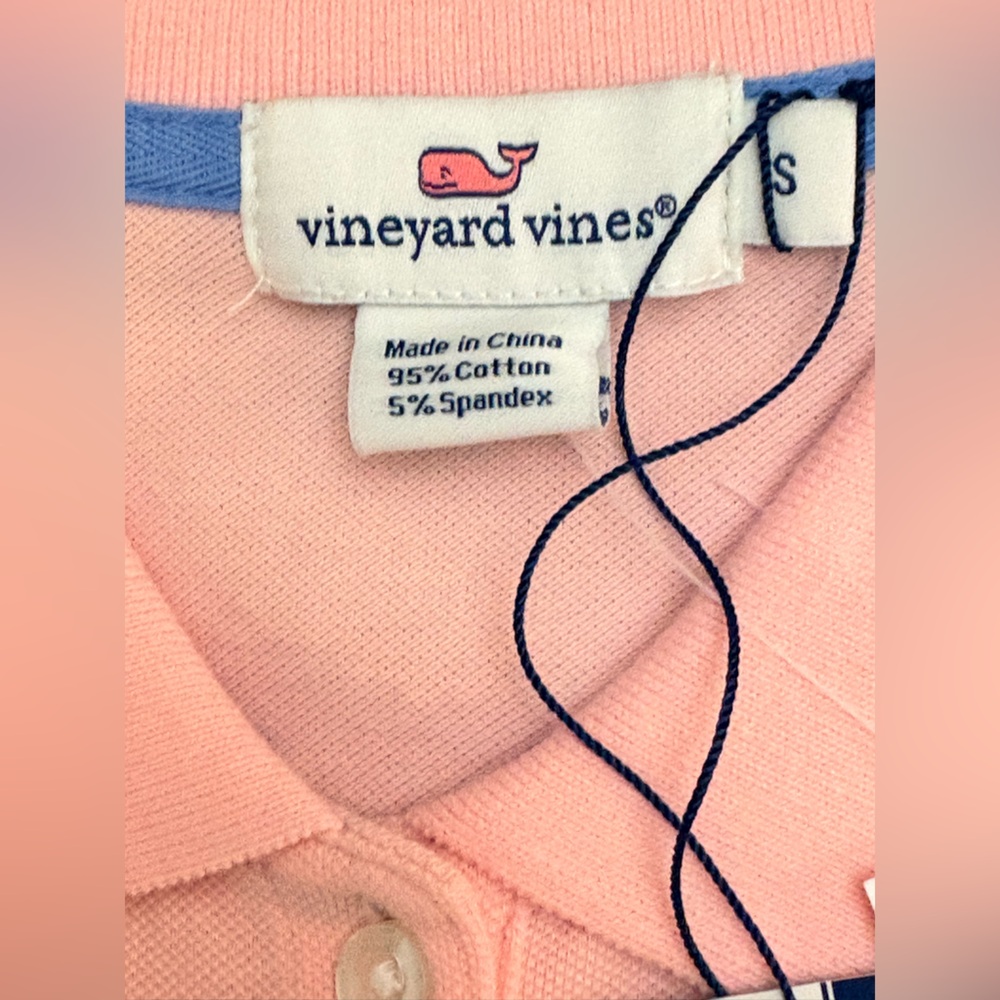 VINEYARD VINES WOMENS PINK POLO TOP SHIRT SIZE SMALL NEW WITH TAGS SEE PICS - Picture 10 of 10